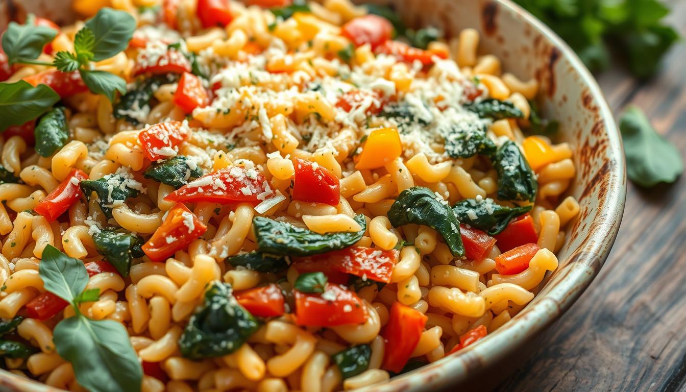 orzo dump and bake vegetarian recipe