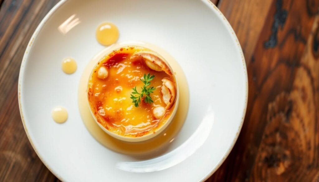 caramelized crab custard